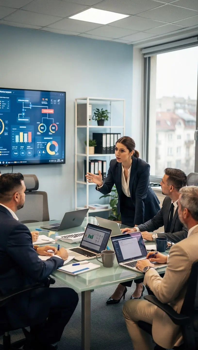 Professional business solutions illustration